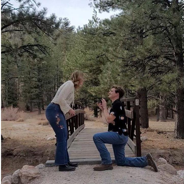 The proposal! Low quality, but a beautiful moment