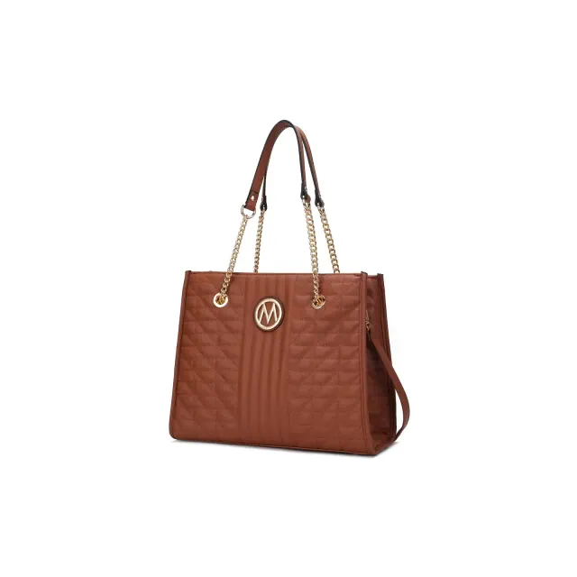 MKF Collection Makenna Vegan Leather Women’s Shoulder Bag by Mia K - Brown