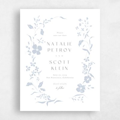 White Wedding Save the Date - Lynette Portrait