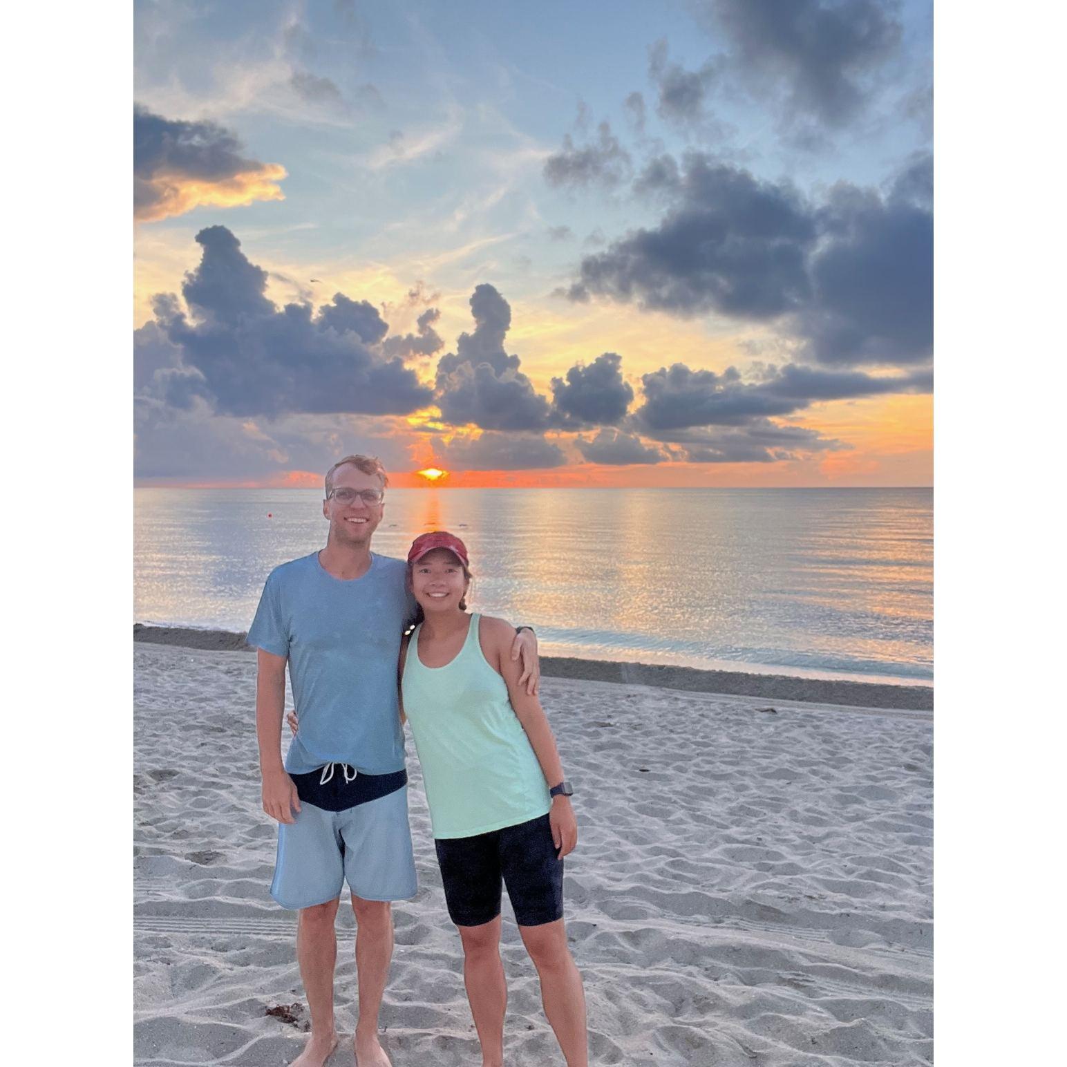 a sunrise run in miami