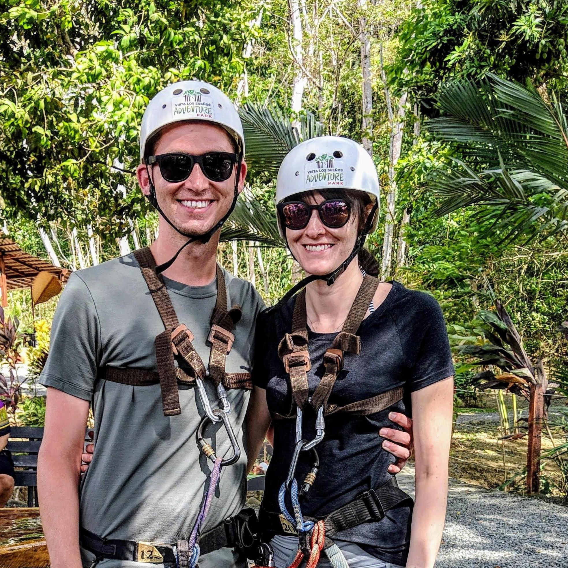 Zip lining in Costa Rica