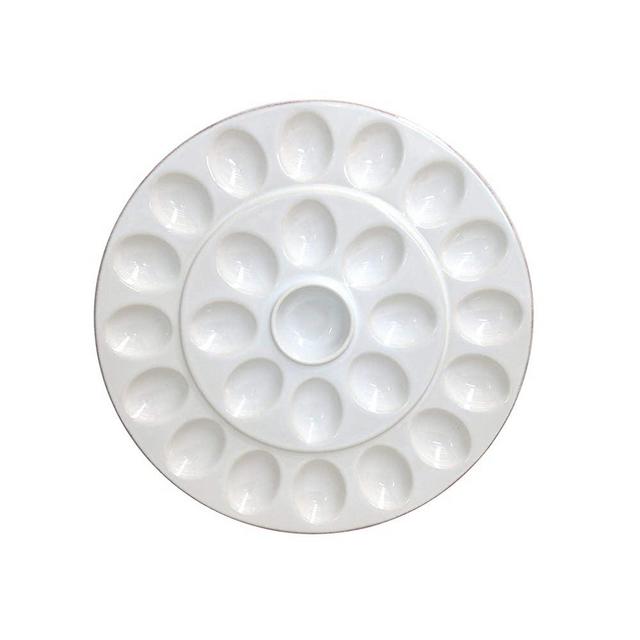 Casafina Cook & Host Collection Stoneware Ceramic Egg Platter 13", White