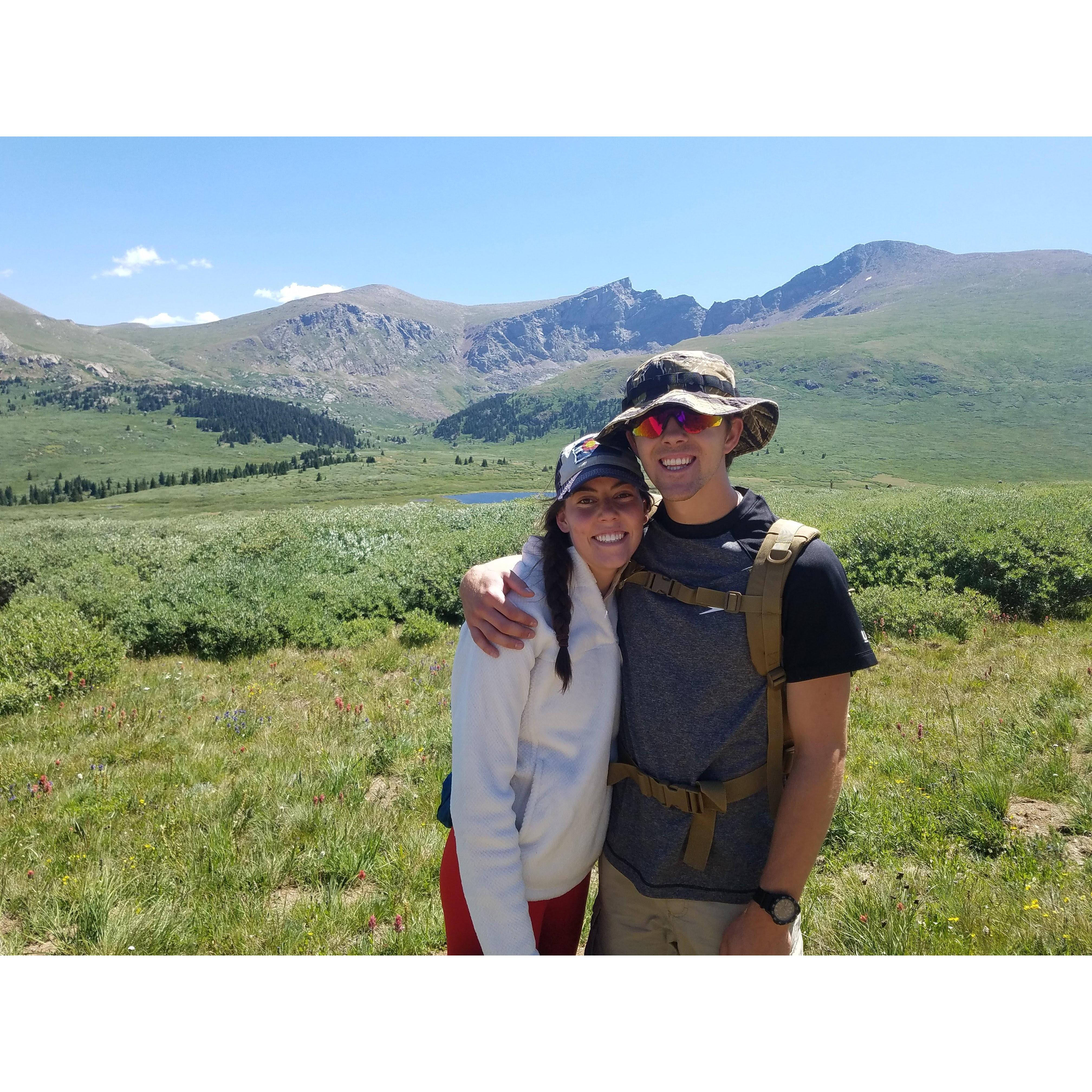 Our 1st 14er together, 2019.