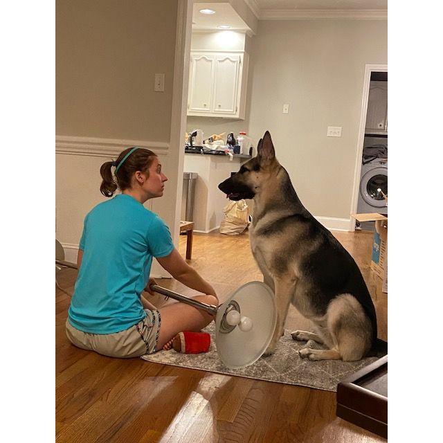 Unsolicited help unpacking our first home.