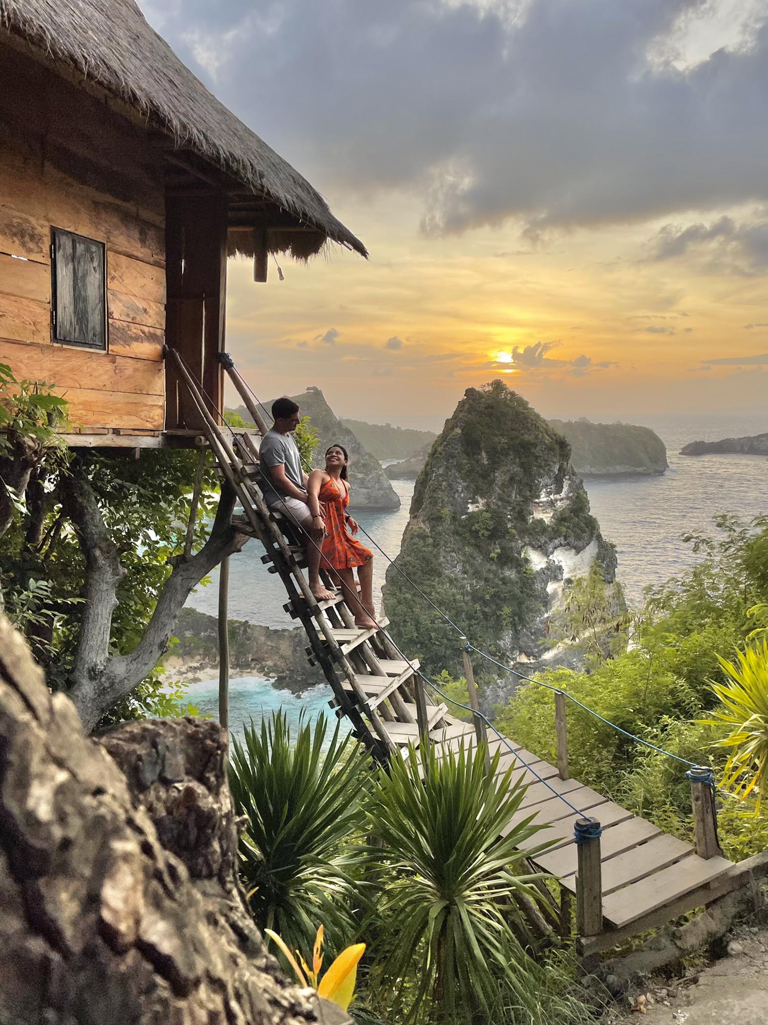 The house tree in Nusa Penida, Bali. We woke up that morning to catch the sunrise and it was absolutely incredible!