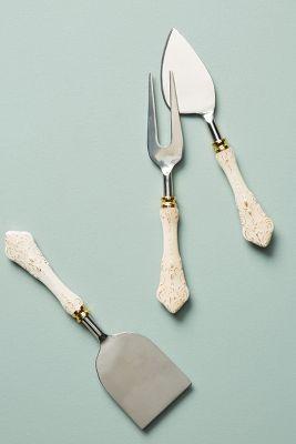 Goldenrod Cheese Knives, Set of 3