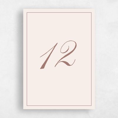 Linen, Beige Wedding Table Number - Mabel