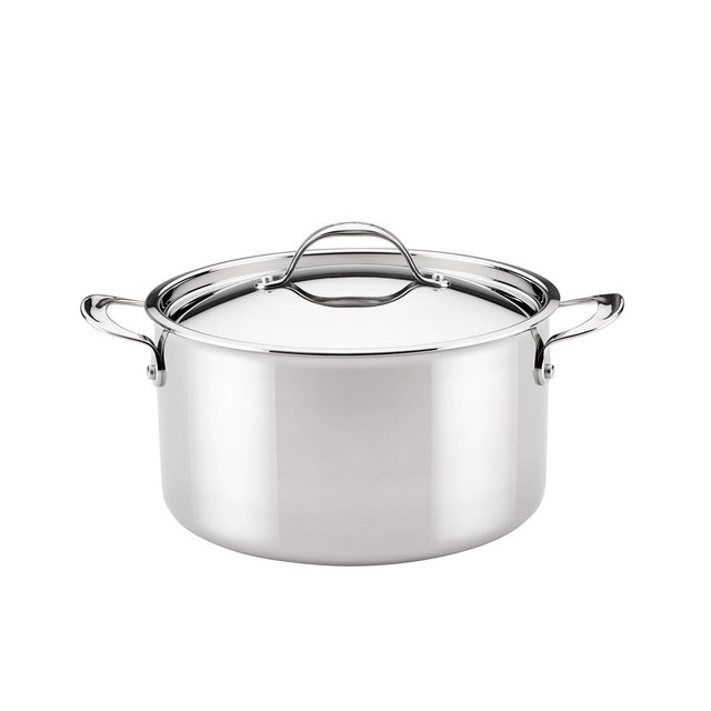Anolon EverLast Stainless Steel Tri-Ply Clad 8QT Stock and Saucepan, Exclusively at Macy's