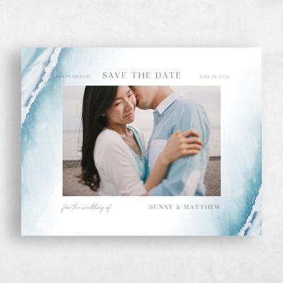 Blue Wedding Save the Date - Clearwater Photo