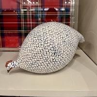 Guinea Hen Lg Blue/White Head Down