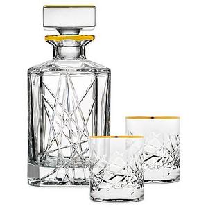 Top Shelf Graffiti 3-Piece Whiskey Set in Gold
