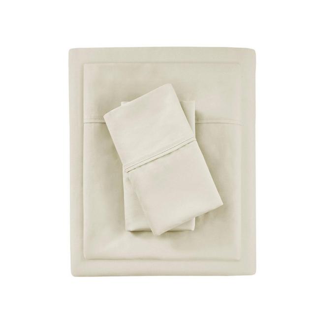 Queen 1000 Thread Count Solid Sheet Set Ivory - Beautyrest