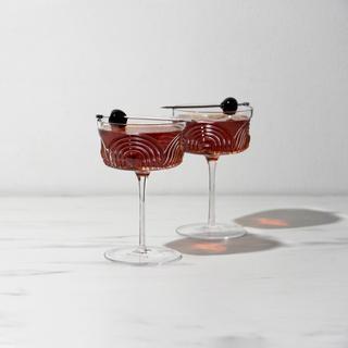 Deco Beau Cocktail Coupe Glass, Set of 2