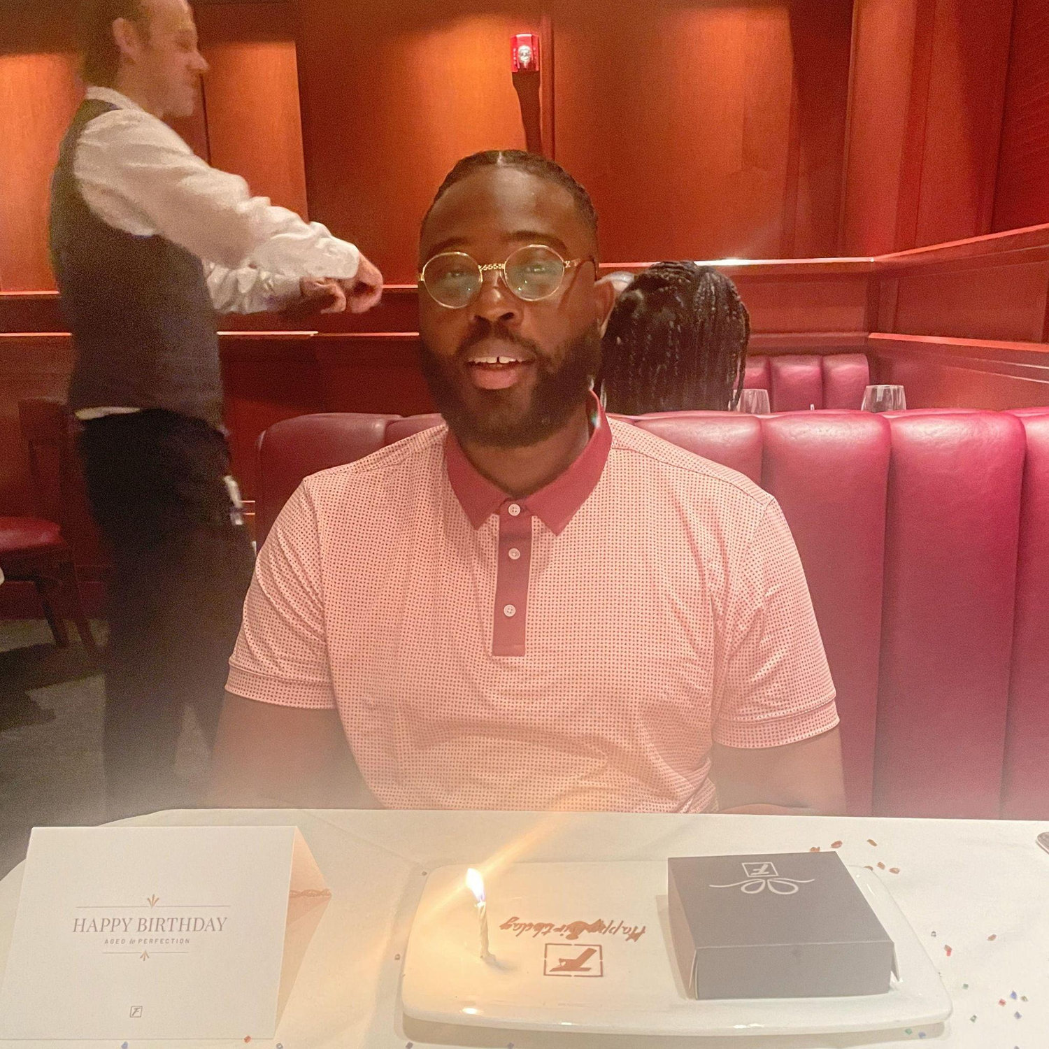 Adrienne treated Antonio to a special dinner for his 37th birthday—because every birthday deserves an unforgettable meal and even better company! 🍽️🎉❤️