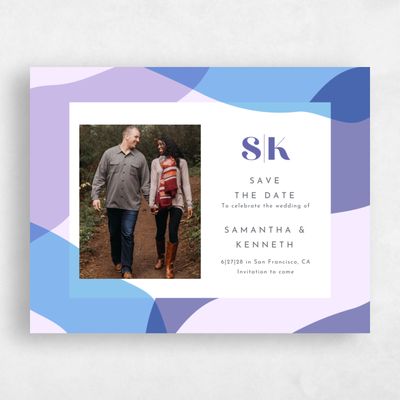 Periwinkle, Blue Wedding Save the Date - Everly Photo