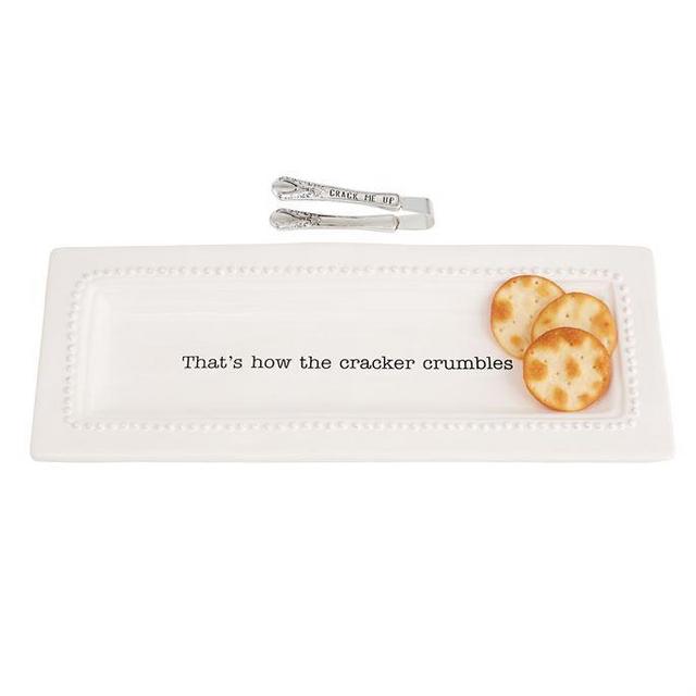 Circa Cracker Dish & Tong Set