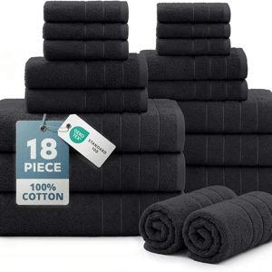 Cotton Towel Set - Black