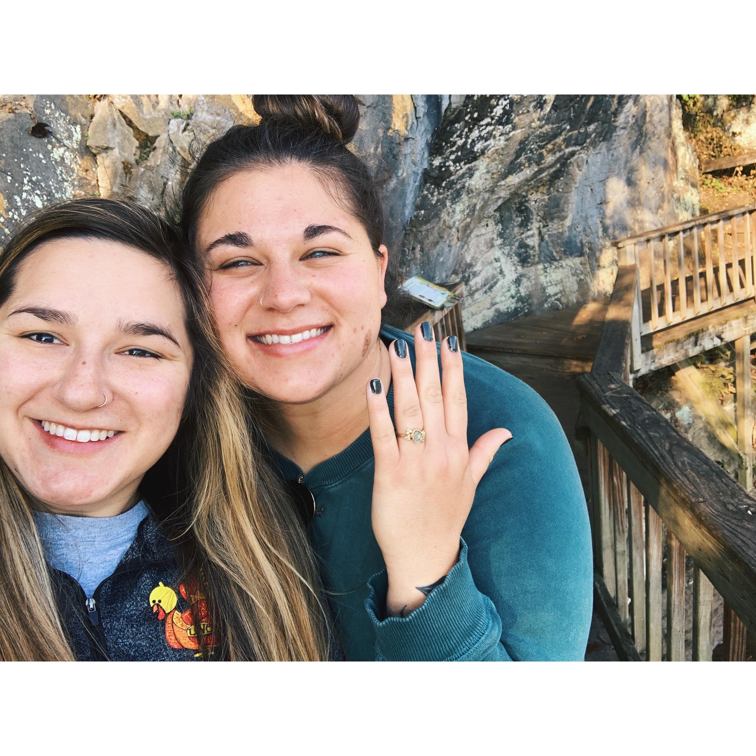 Natalie's proposal to Hannah in November 2020.