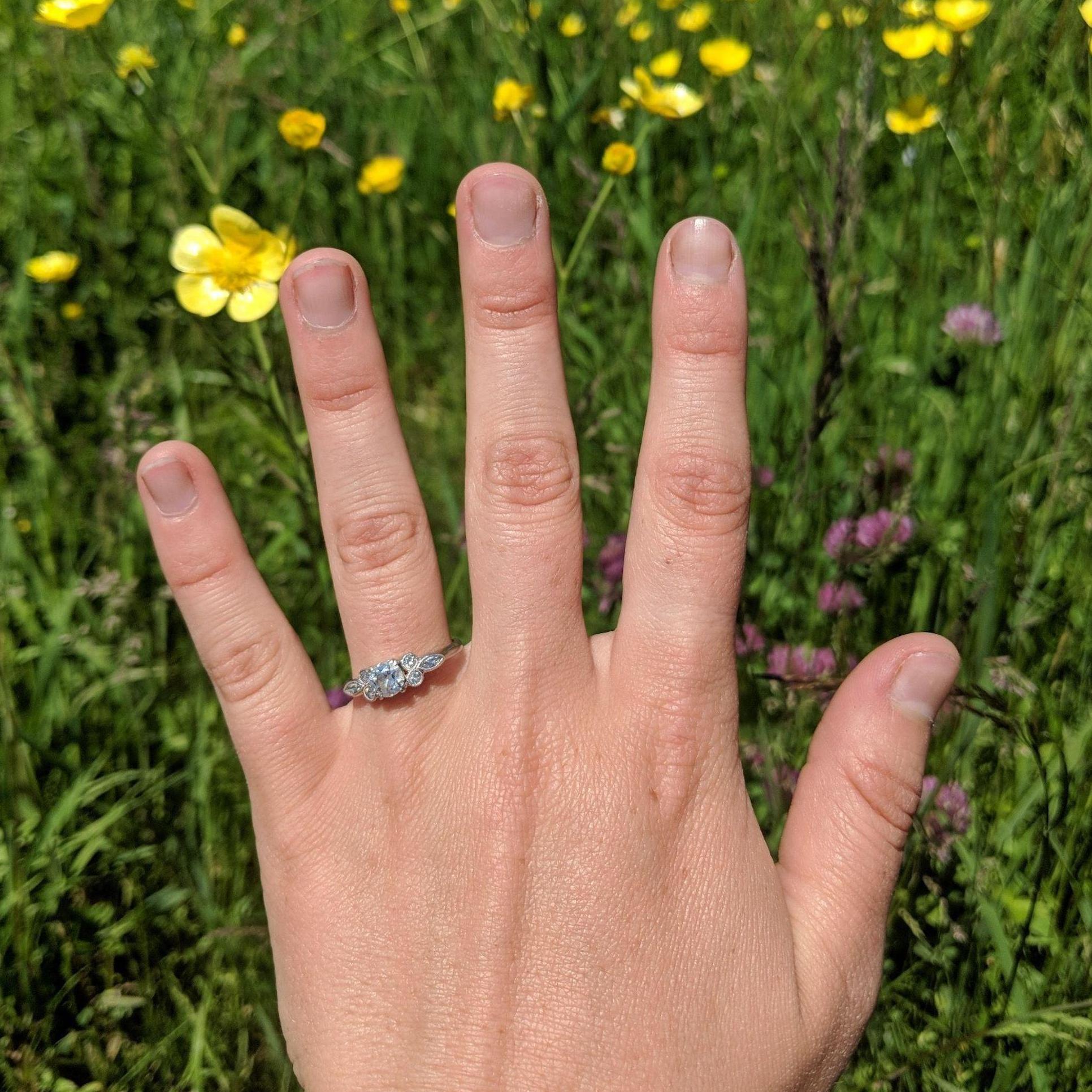 The day we got engaged, and first photo capture wearing the ring.