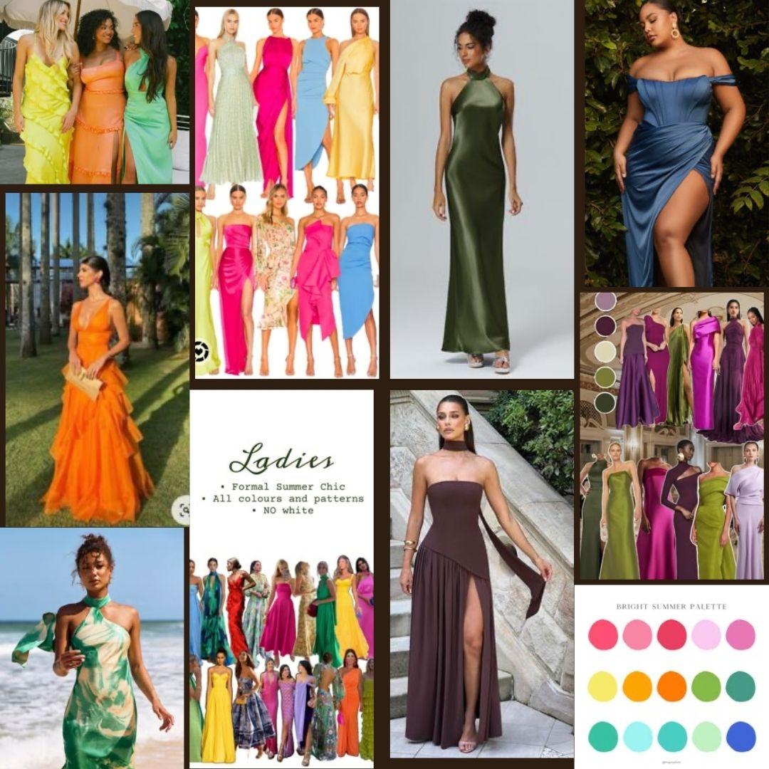 Ladies inspo: Any color, pattern, or style as long as it is formal or black-tie optional
