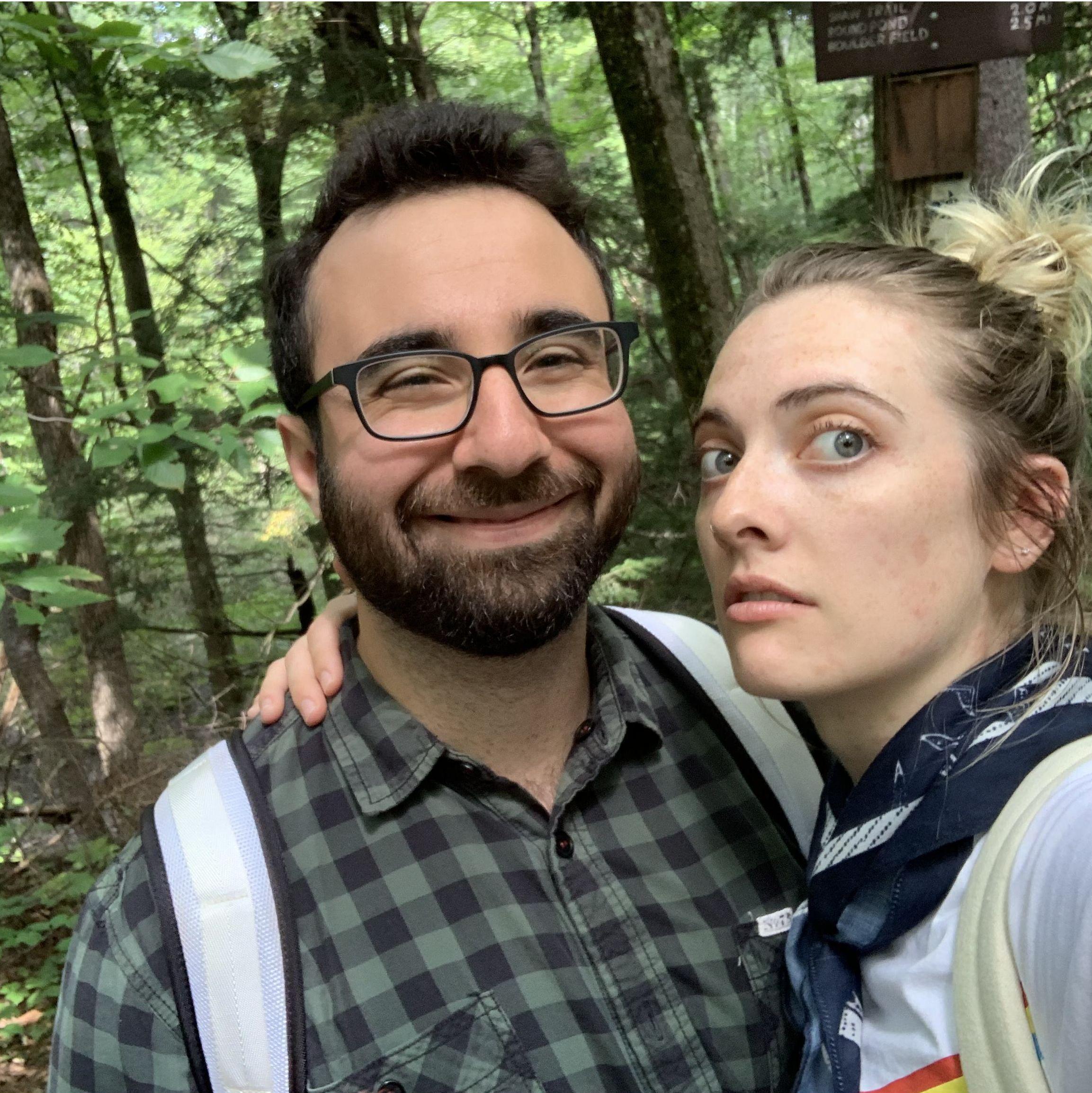 A couple of non-hikers hiking.