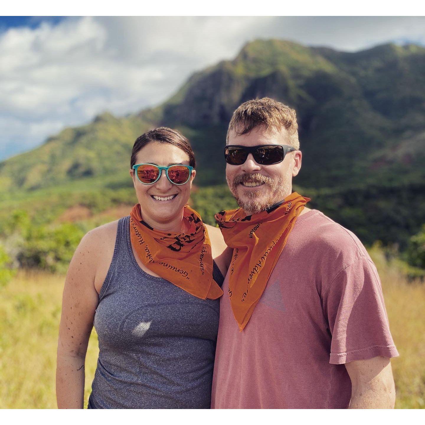 Family trip to Hawaii where Jay drove the ATV and enjoyed getting Lauren muddy :)