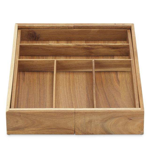 Neat Method Expandable Flatware Wood Drawer Insert