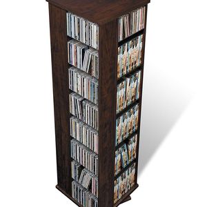 Prepac Manufacturing - Drop Ship - Prepac Large Four-Sided Spinning Tower Storage Cabinet, Espresso
