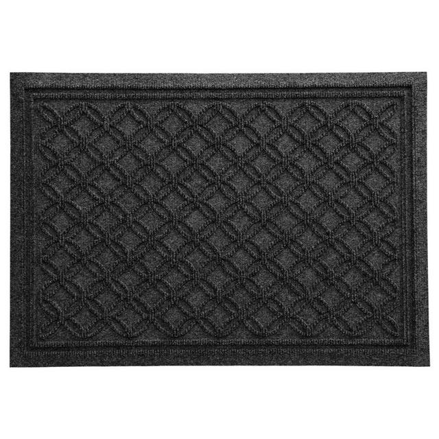 Heavyweight Recycled Waterhog Doormat, Locked Circles