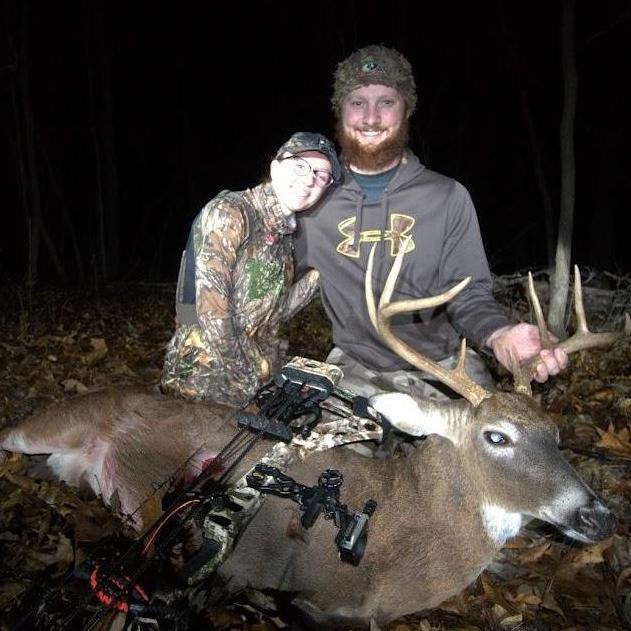 Gregory's biggest archery whitetail that we tracked together fall of 2021.