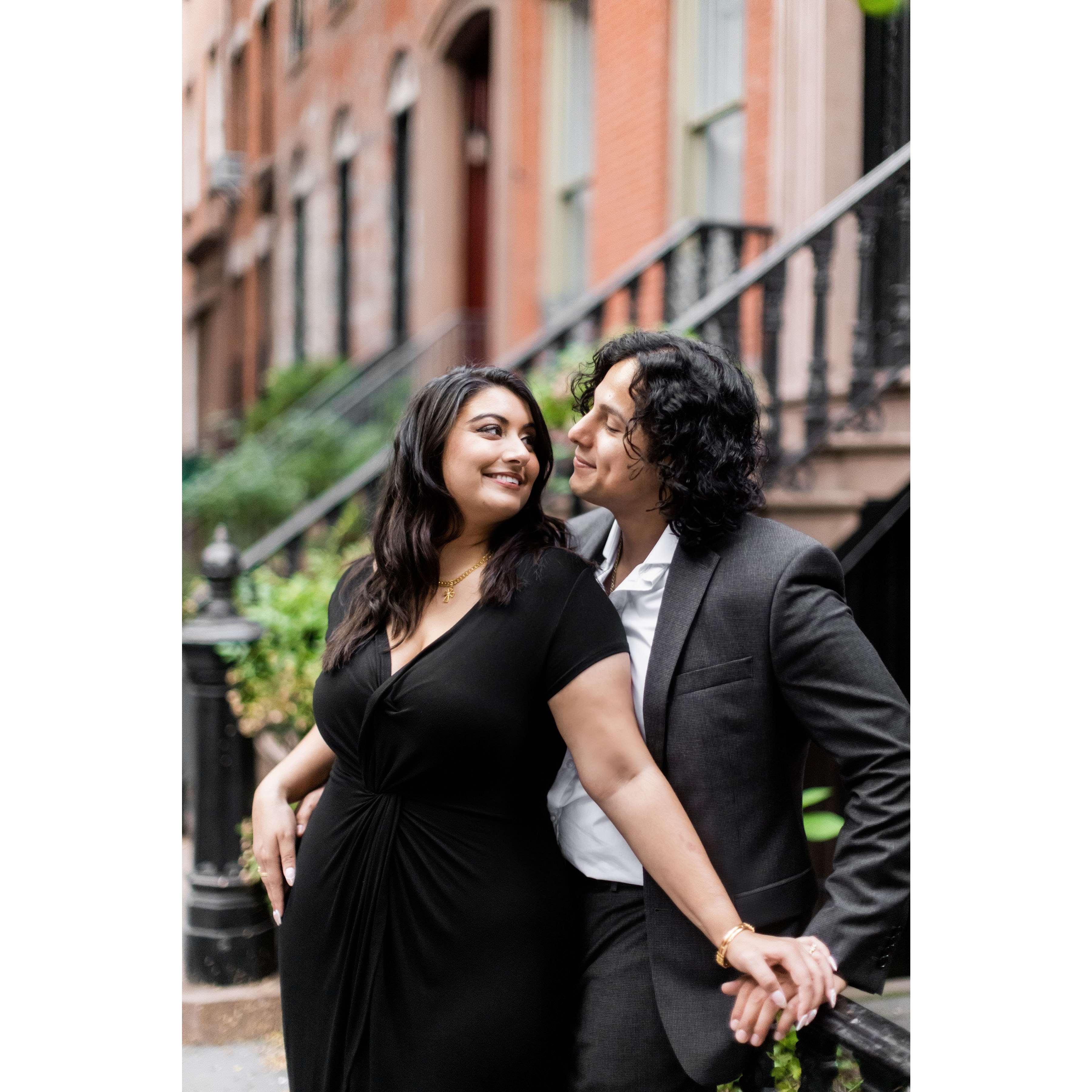 A favorite from our engagement photos near our NYC Apartment