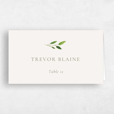 Hunter, Green Wedding Place Card - Thornton