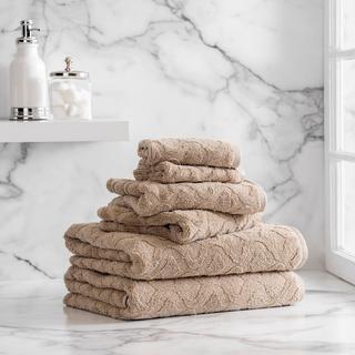 Athena Sculpted Scroll 6-Piece Bath Towel Set