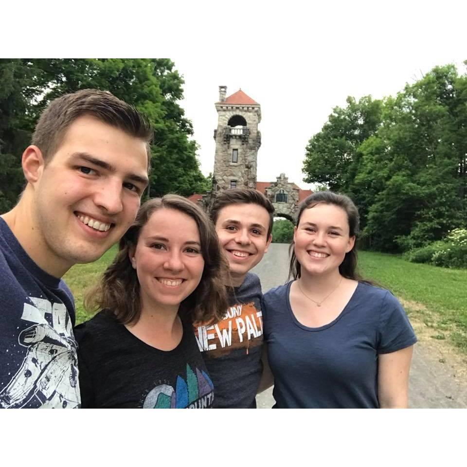With Sam's sister, Robin, and Nate in New Paltz, NY