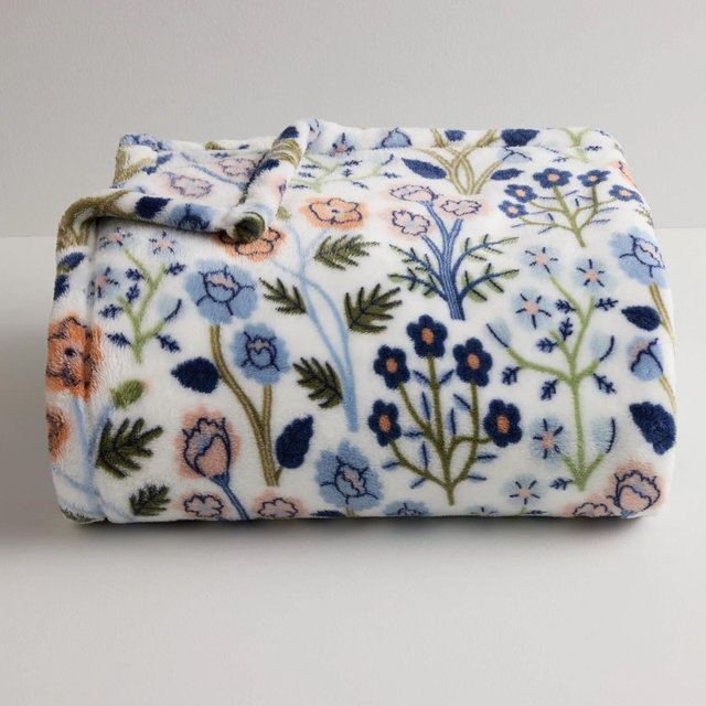 The Big One® Oversized Supersoft Plush Throw Blanket - Blue Floral