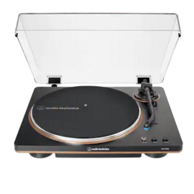 Audio-Technica - AT-LP70X-BZ Fully Automatic Belt-Drive Turntable - Black/bronze