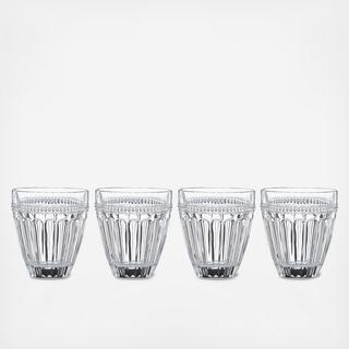 French Perle Double Old Fashioned Glass, Set of 4