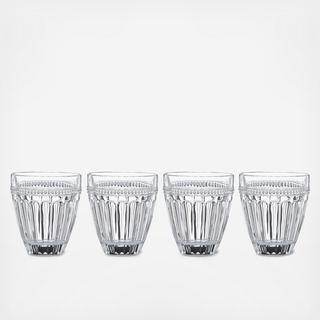 French Perle Double Old Fashioned Glass, Set of 4