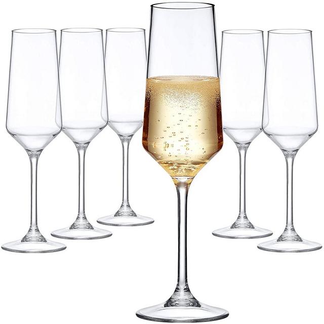 Berkware Premium Crystal Champagne Flutes - 5.5 Oz, Set Of 2 : Target