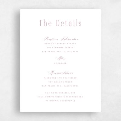 Dusty Rose, Pink Wedding Enclosure - Anthea