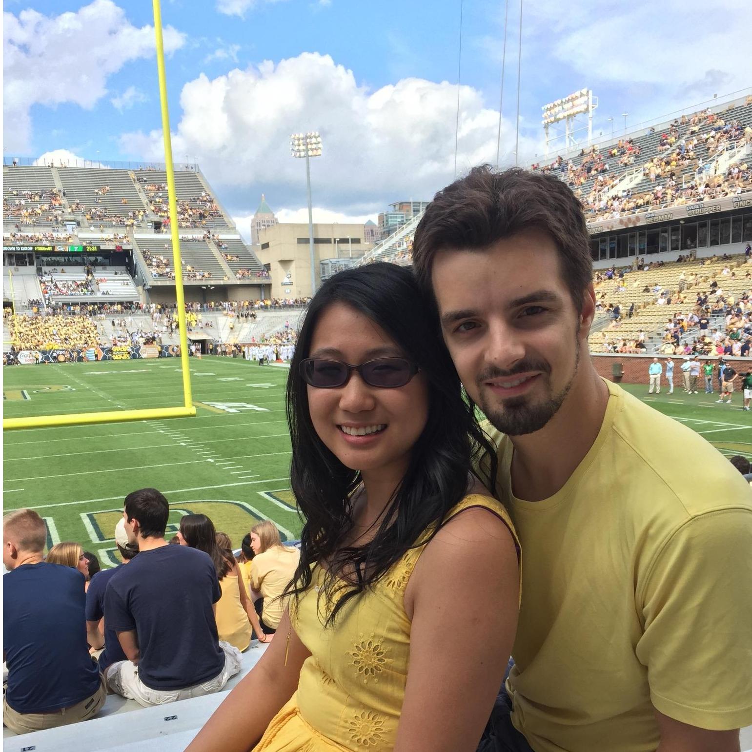 Enjoying another beautiful day at Bobby Dodd stadium
