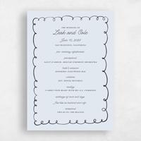 Blue Wedding Program - Colmar