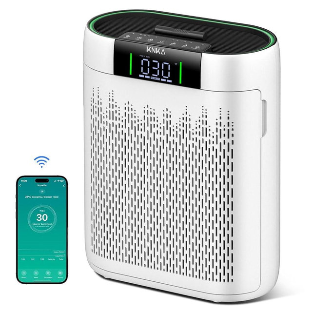 Air Purifiers for Home Large Room Bedroom up to 1740 Ft², Hepa Air Purifier with Air Quality Monitor, Smart WiFi, TRUE HEPA, Sleep Mode, Air Cleaner for Pets, Dust, Odor, Smoke, Pollen, AP2000WF