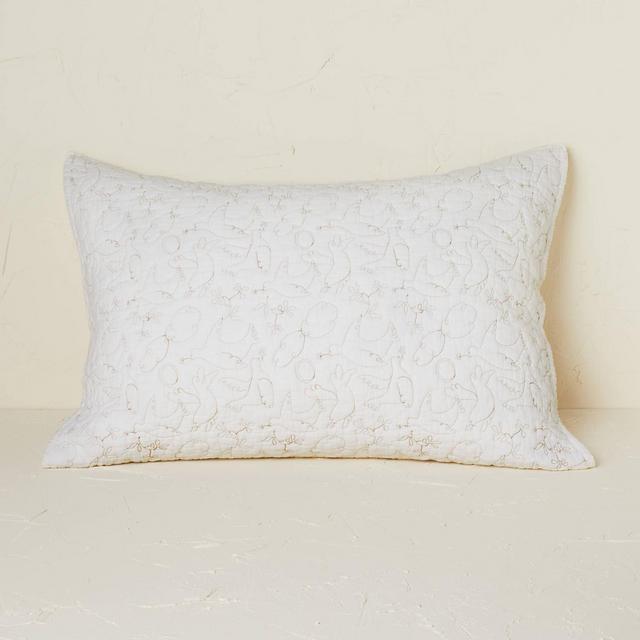 King Dove Stitch Quilt Sham Off-White - Opalhouse™ designed with Jungalow™