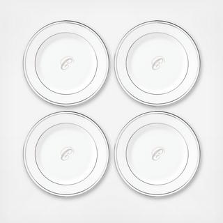 Federal Platinum Script Tidbit Plate, Set of 4