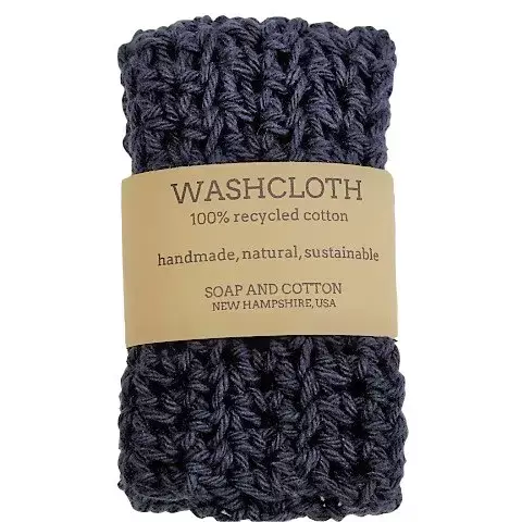 Handmade 100% Recycled Cotton Washcloth