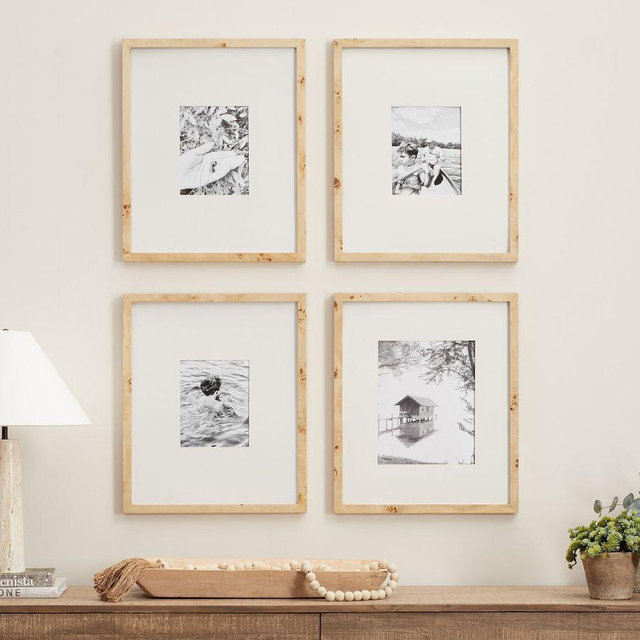 Burlwood Gallery Frames, S/4, 20"x24" (8"x10", 11"x14" Opening)