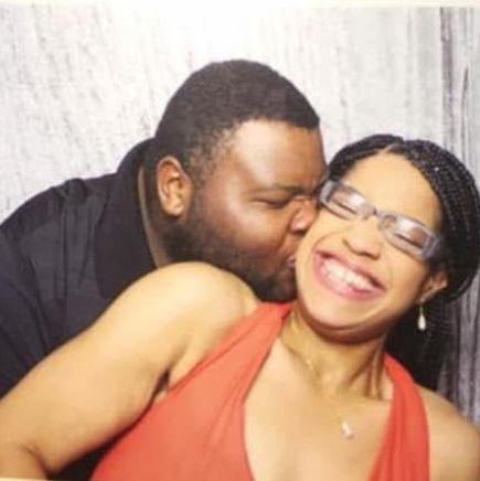 Our favorite photobooth picture as a couple .