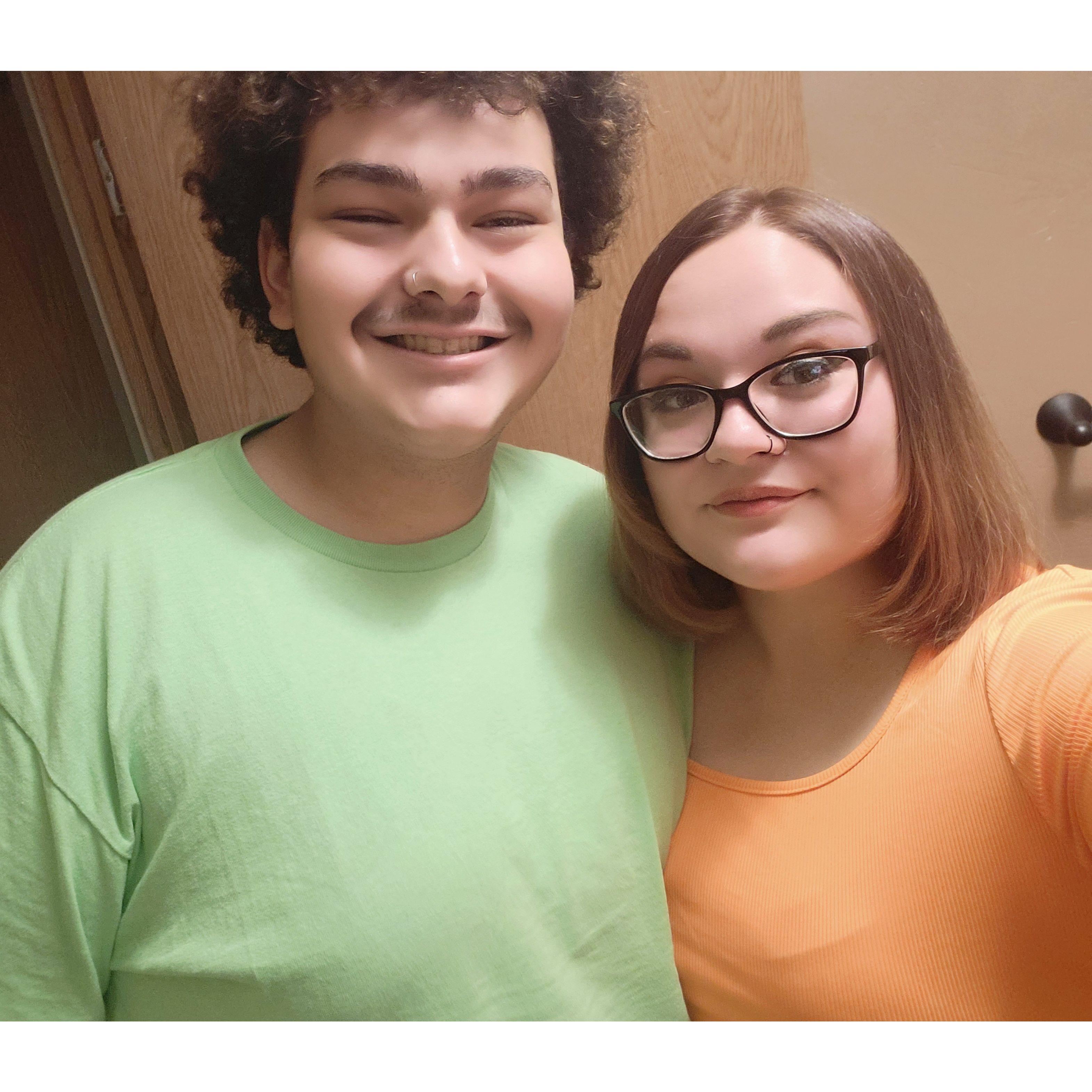 Our first Halloween together as Velma and Shaggy!