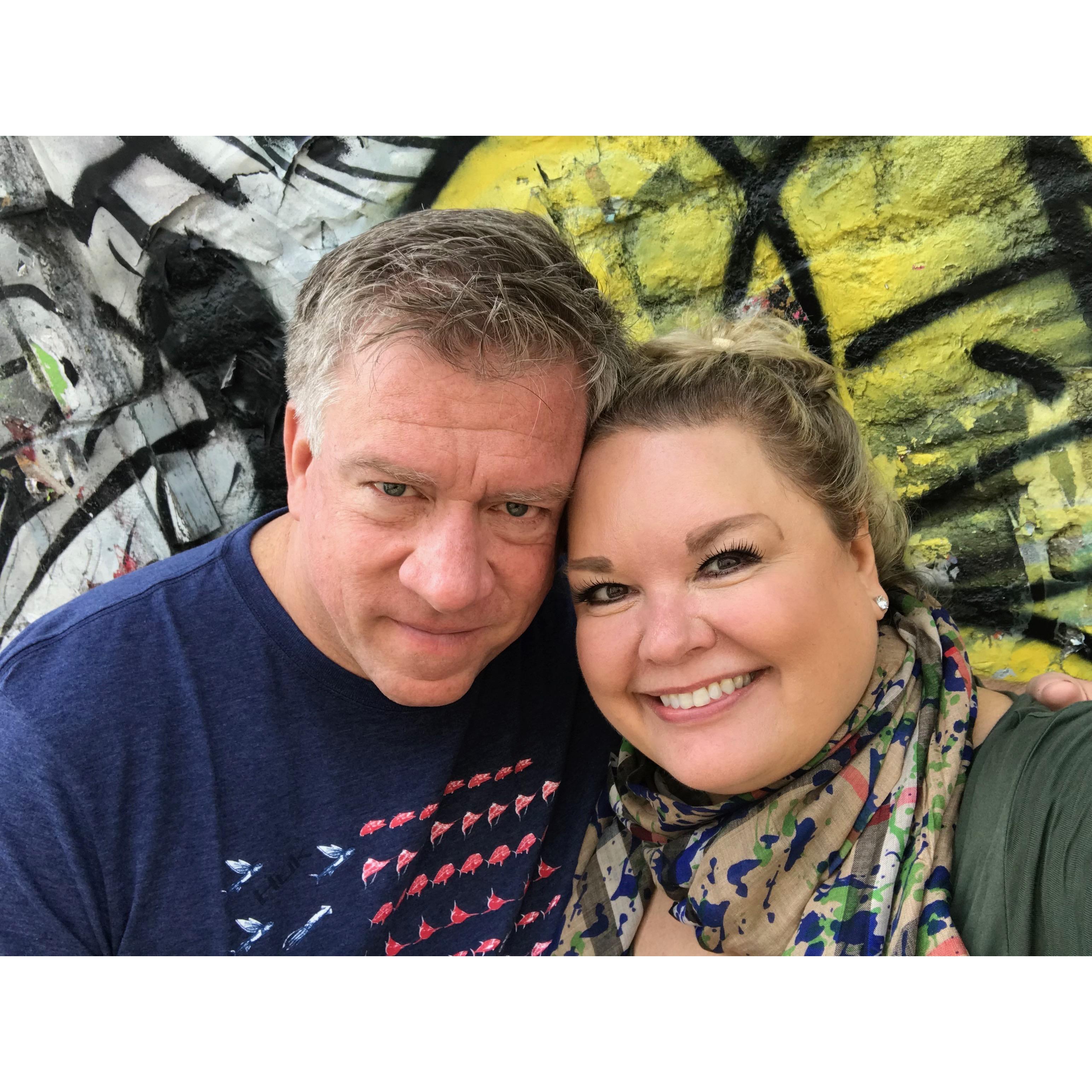 Graffiti wall in Brick Lane, London 2018